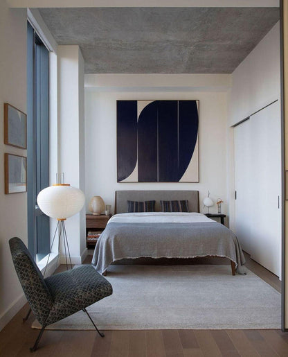 Warm White Paper Floor Lamp with Soft Lighting