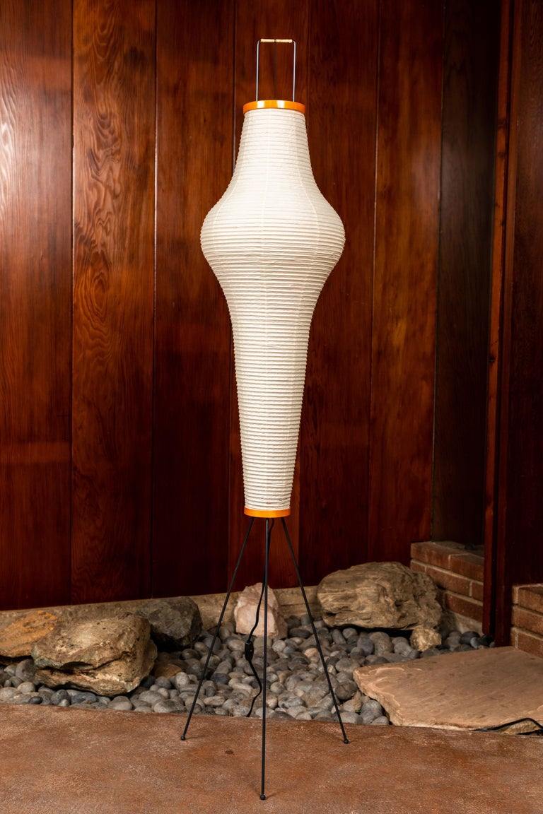 Warm White Paper Floor Lamp with Soft Lighting