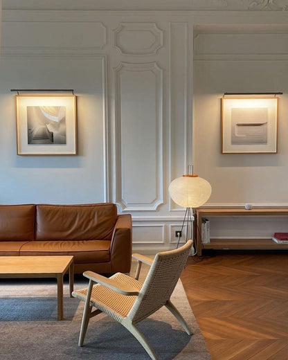 Warm White Paper Floor Lamp with Soft Lighting