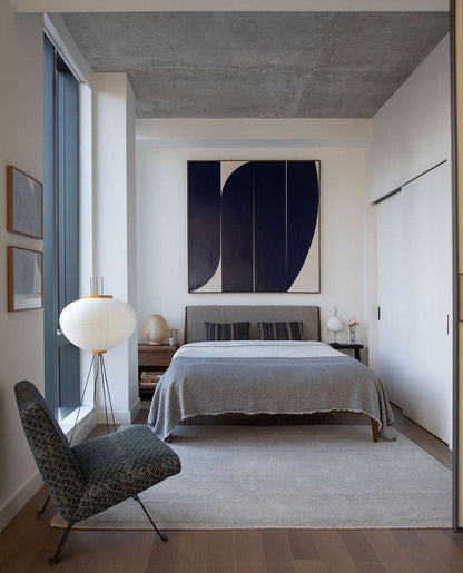 Warm White Paper Floor Lamp with Soft Lighting