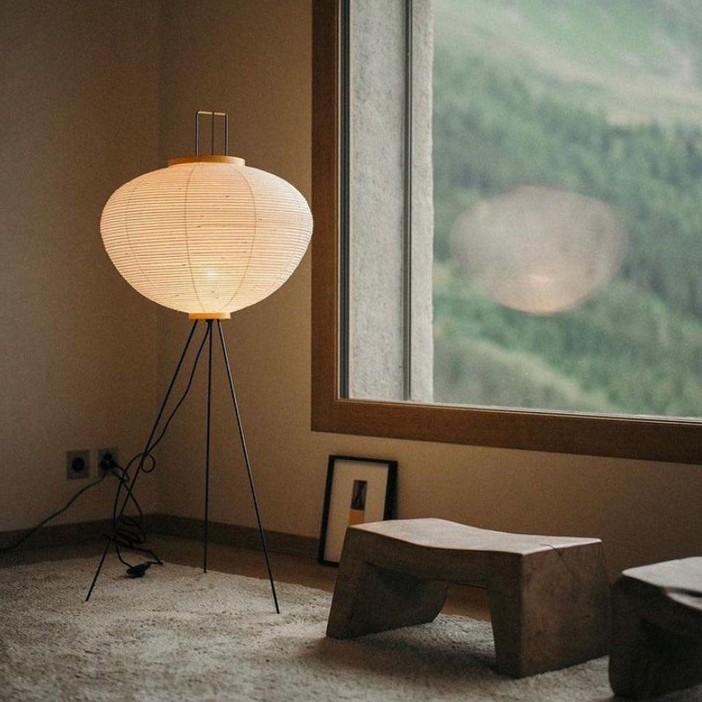 Asian Style Rice Paper Floor Light