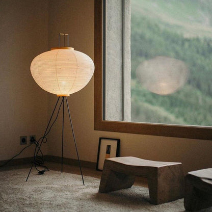 Asian Style Rice Paper Floor Light