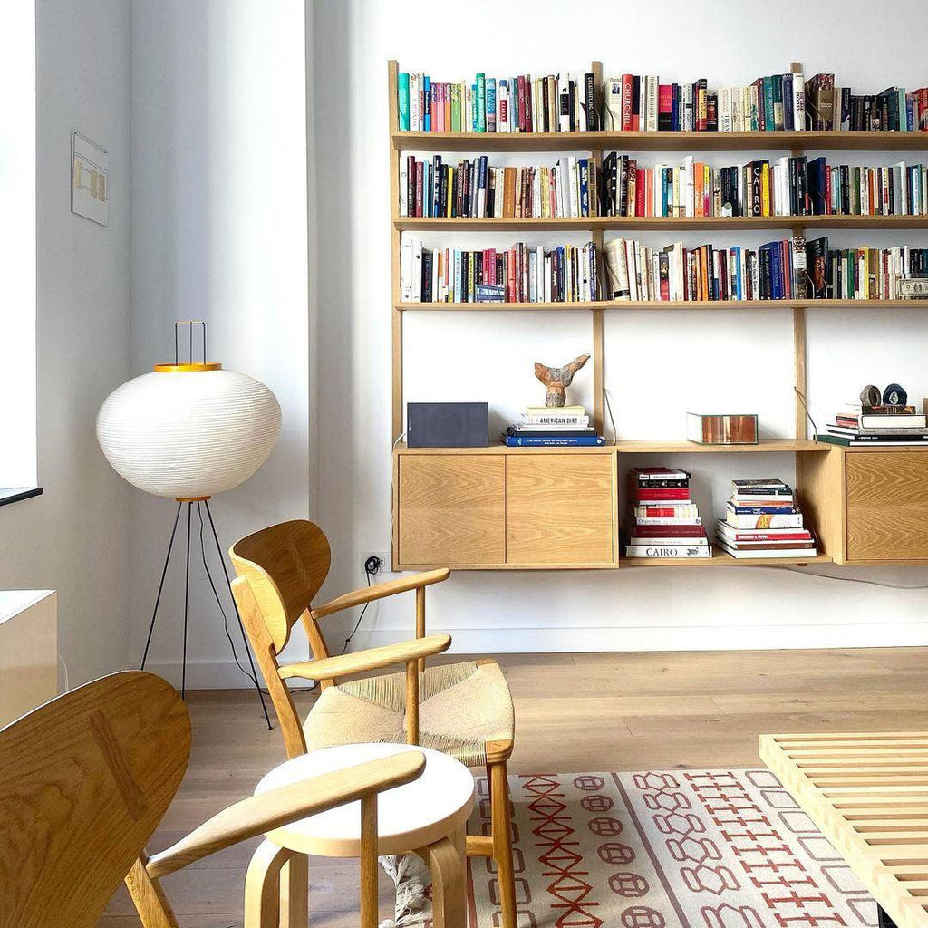 Warm White Paper Floor Lamp with Soft Lighting