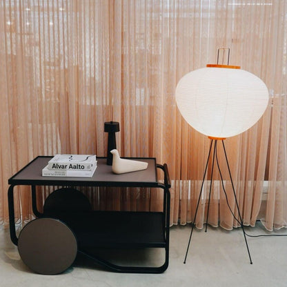 Warm White Paper Floor Lamp with Soft Lighting