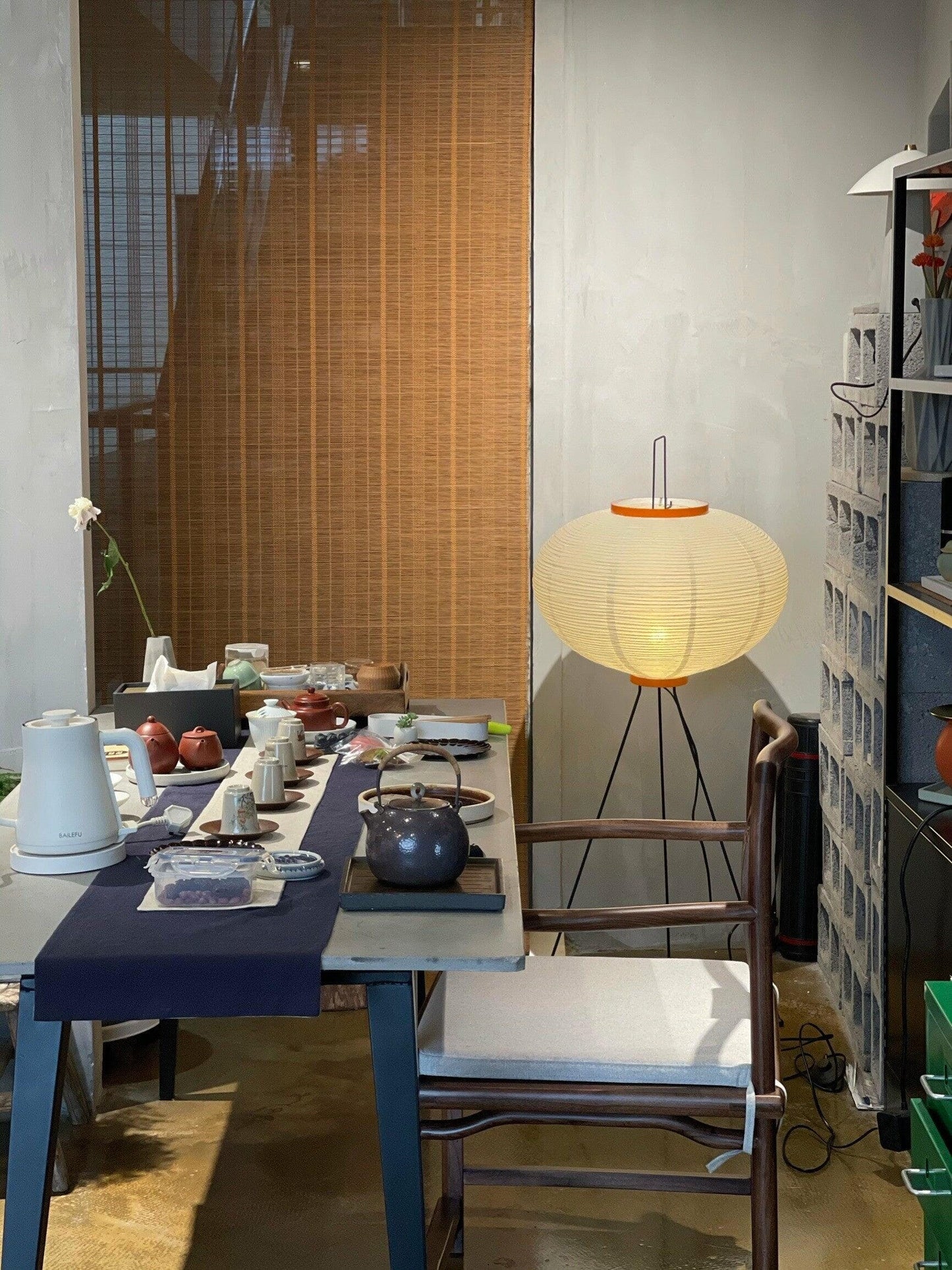 Asian Style Rice Paper Floor Light