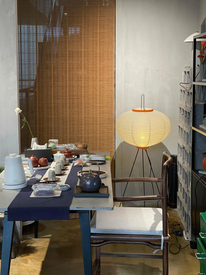 Asian Style Rice Paper Floor Light