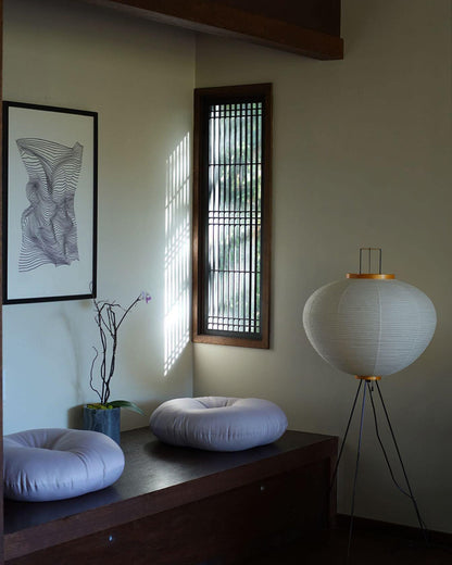 Asian Style Rice Paper Floor Light