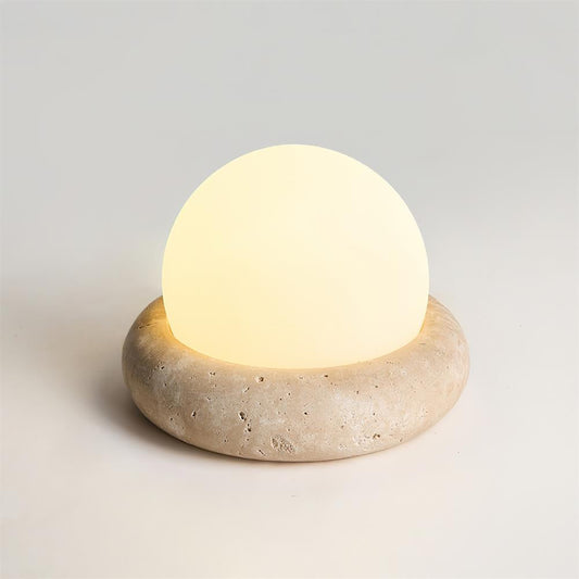 Small Round Stone Desk Lamp - Lusomart