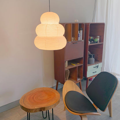 Asian Inspired Paper Shade Lamp