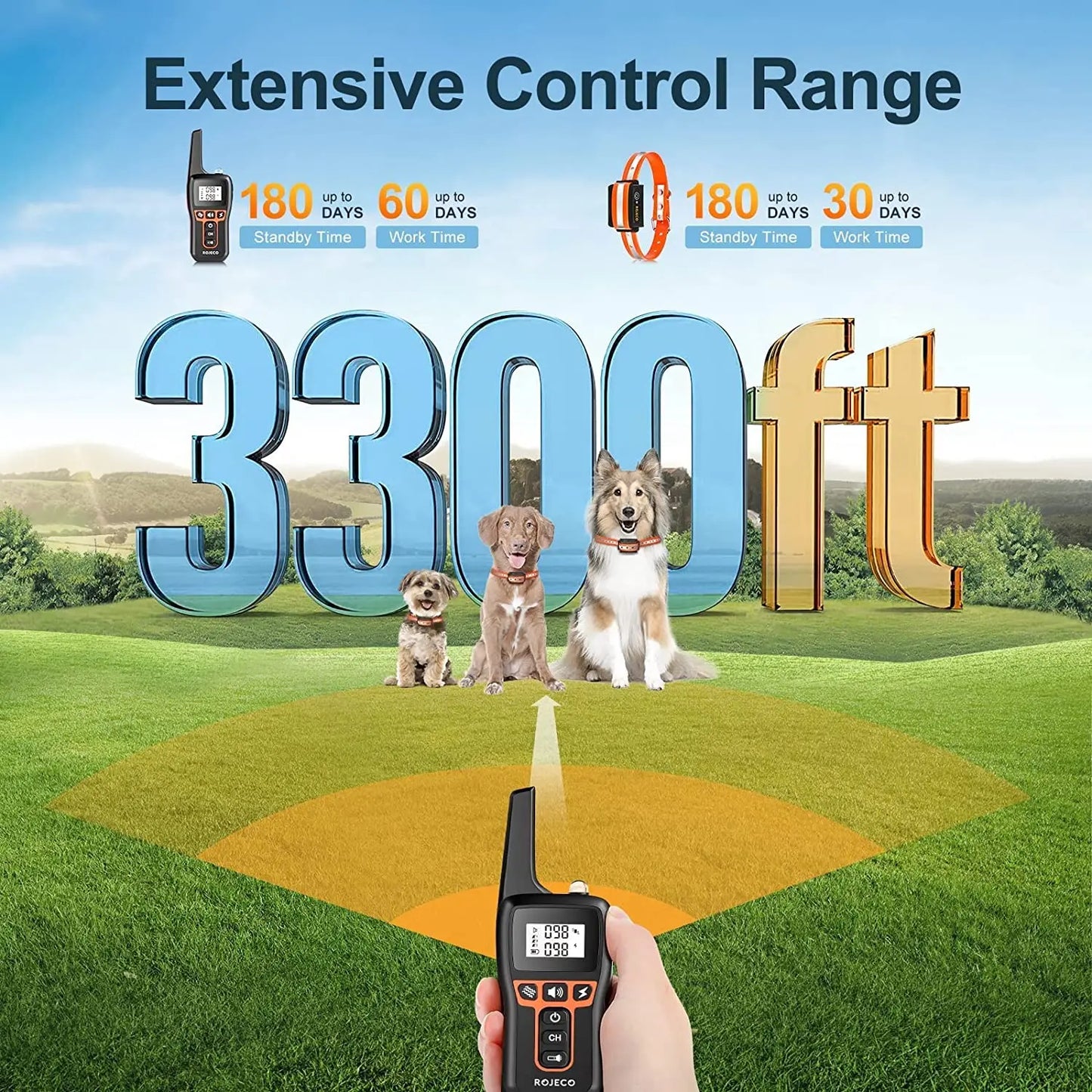 Long Range Waterproof Remote Dog Training Collar