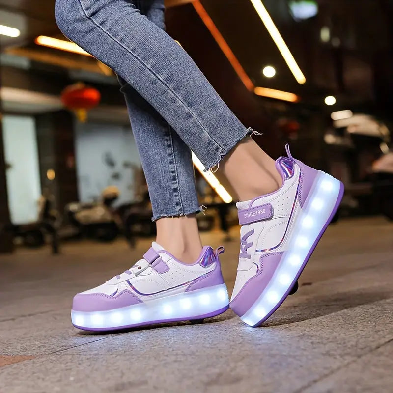 RollGlo | Trendy Comfortable Children's Roller Shoes with Lights 2
