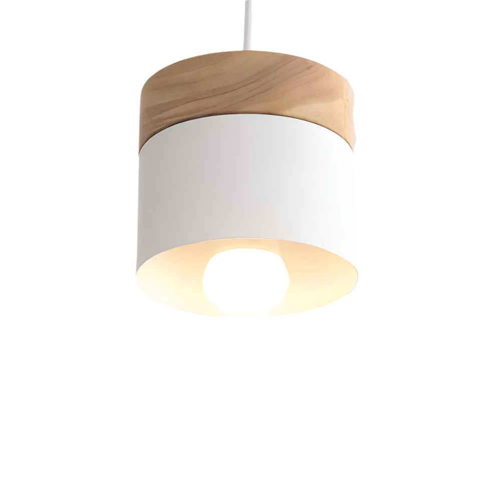 Natural Oak Round Hanging Light - Lusomart