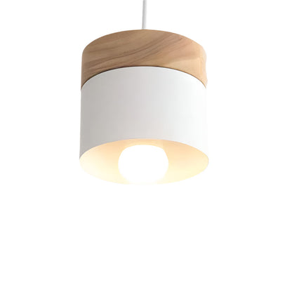 Natural Oak Round Hanging Light - Lusomart