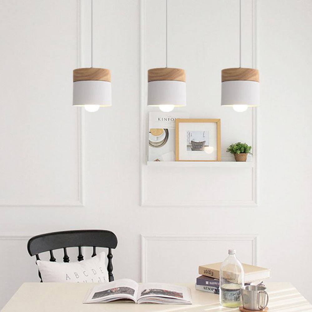 Natural Oak Round Hanging Light