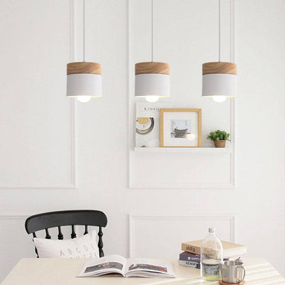 Natural Oak Round Hanging Light