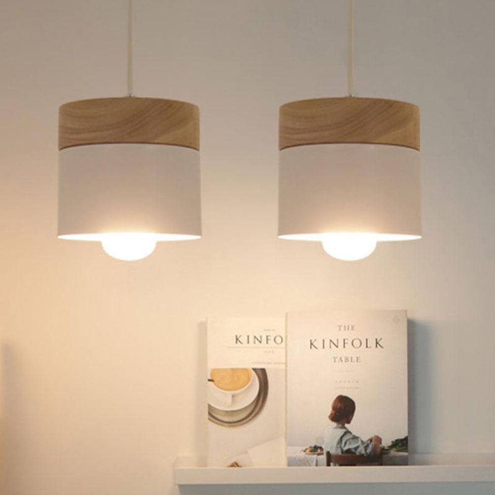 Natural Oak Round Hanging Light