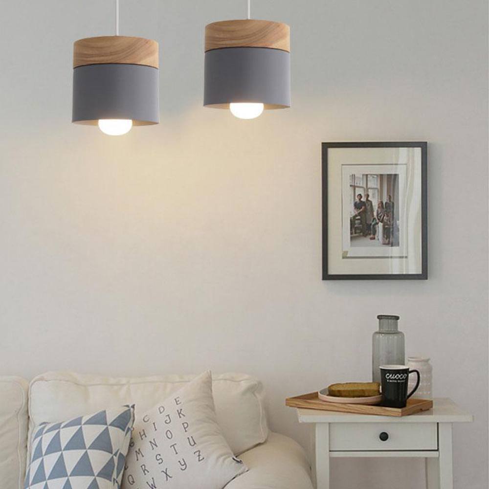Natural Oak Round Hanging Light