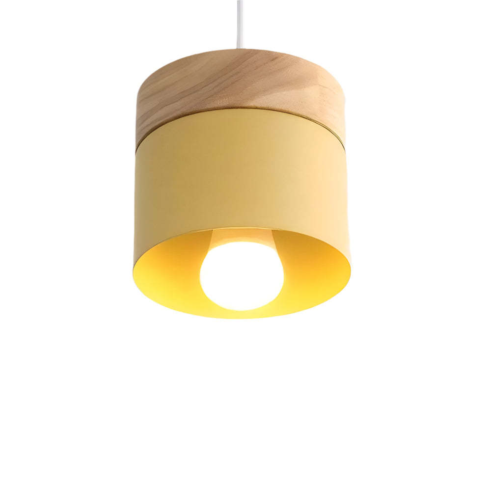 Natural Oak Round Hanging Light