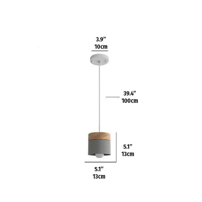 Natural Oak Round Hanging Light