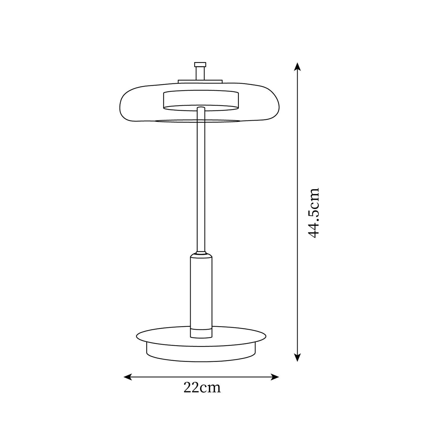 Sleek Round Glass LED Desk Lamp