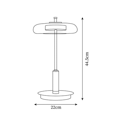 Sleek Round Glass LED Desk Lamp