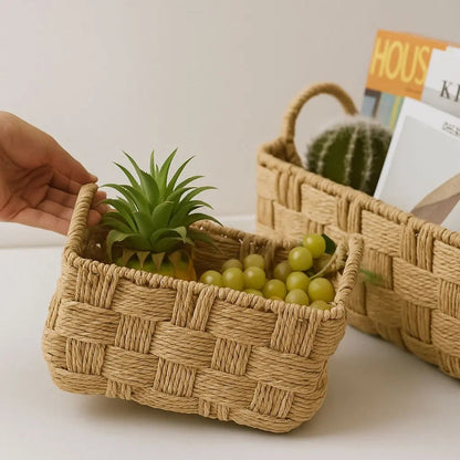 Rosa Handwoven Storage Rope Baskets Inovessa