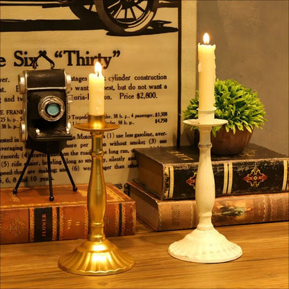 remium metal candle holder with ornate scrollwork base holds 1 3 5 taper candles wedding centerpiece decor