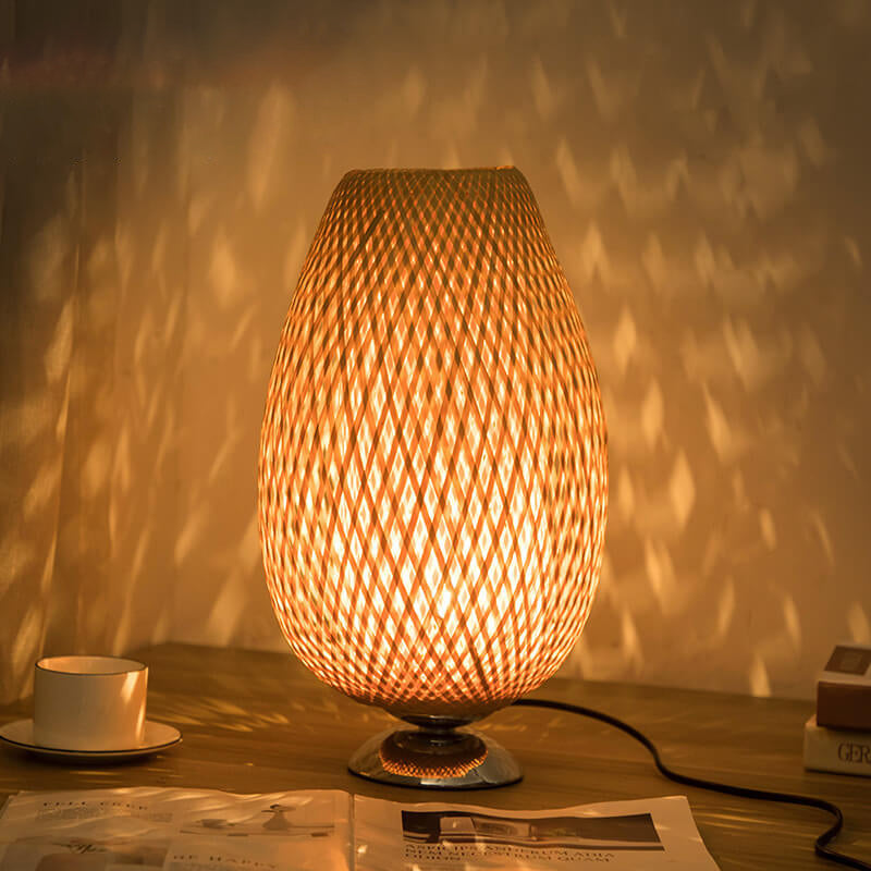 RusticGleam – Antique Bamboo Table Light 2