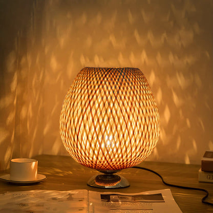 RusticGleam – Antique Bamboo Table Light 3