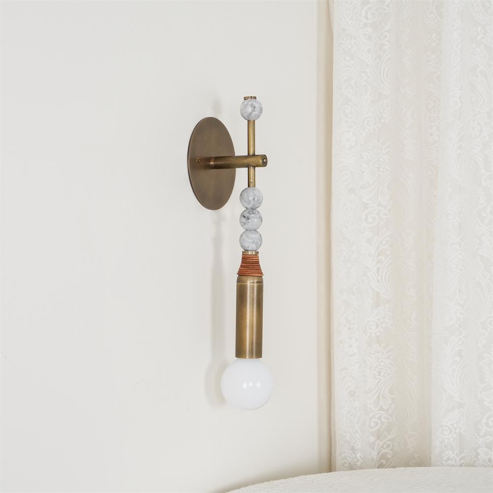 Luxury Brass and Marble Wall Light Fixture - Lusomart