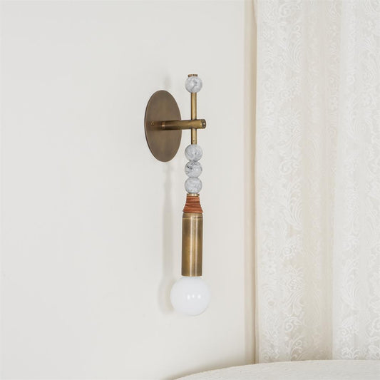 Luxury Brass and Marble Wall Light Fixture - Lusomart