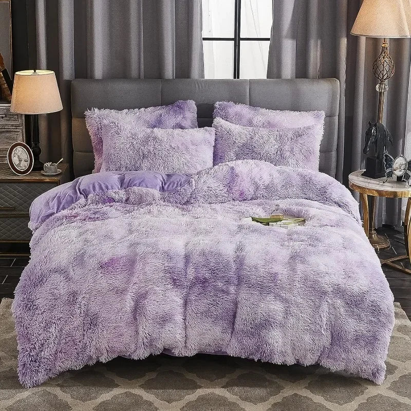 Soft Luxe Duvet Cover With Fuzzy Faux Fur Trim