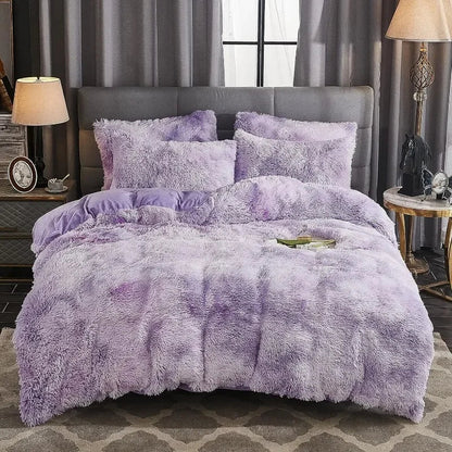 Soft Luxe Duvet Cover With Fuzzy Faux Fur Trim