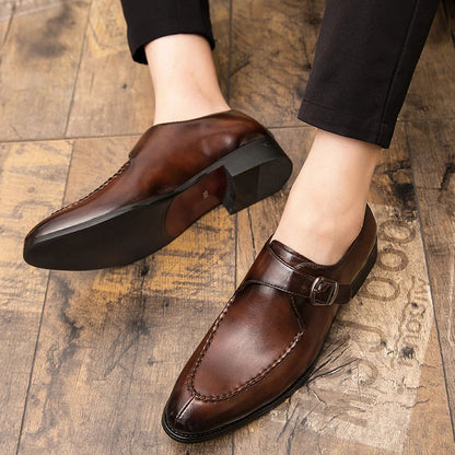 Luxury Mens Genuine Leather Slip On Shoes