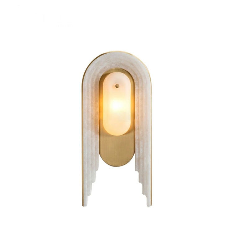 Luxury Marble G9 Wall Lamp in Copper Gold Finish