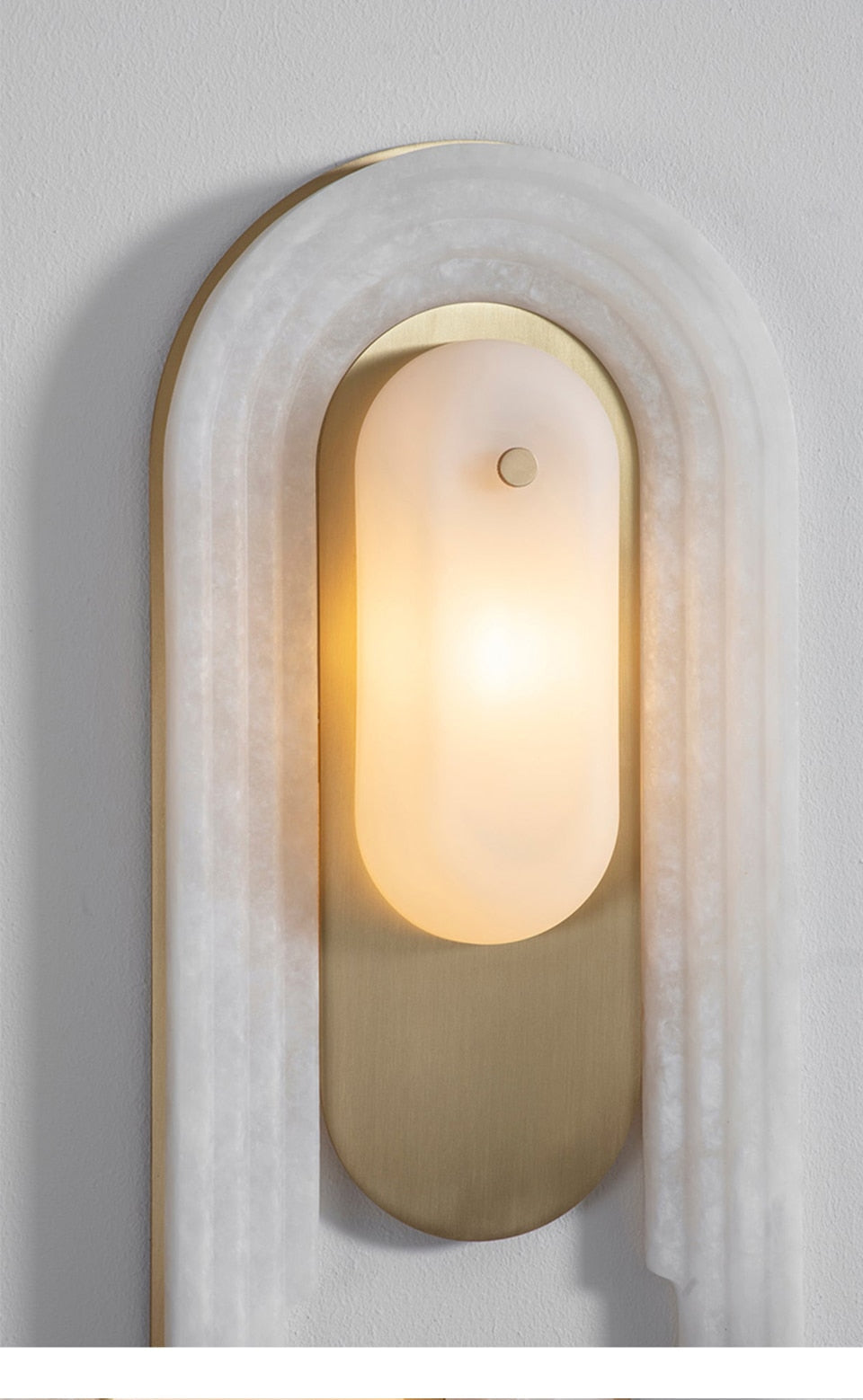 Luxury Marble G9 Wall Lamp in Copper Gold Finish