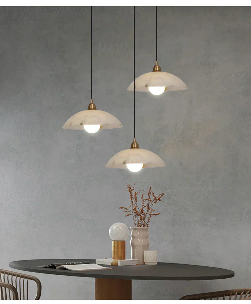 White Marble Pendant Light Fixtures