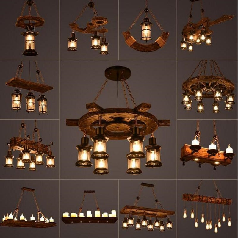 Rustic Metal LED Ceiling Pendant Light
