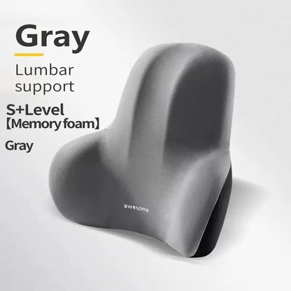 Contoured Back Pillow For Posture Relief And Lower Back Support