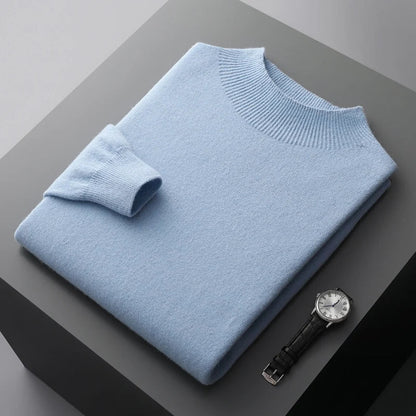 Warm Mens Merino Wool Crew Sweater