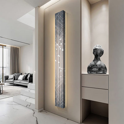 Rustic Fabric Panel Wall Light