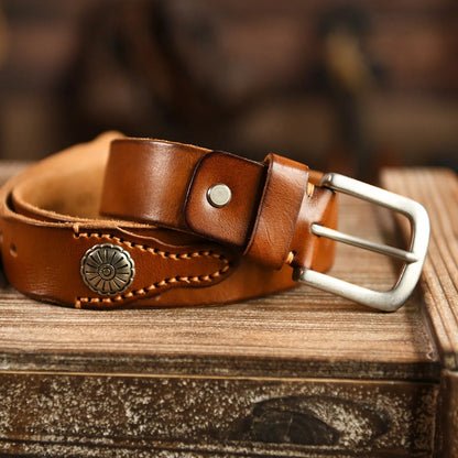 Leather Traditional Cowboy Belt