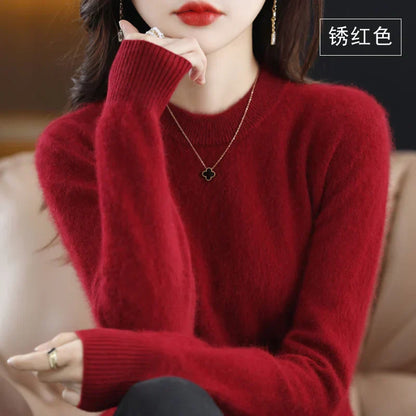 Soft Women's Cashmere Crew Neck Classic Fit Sweater