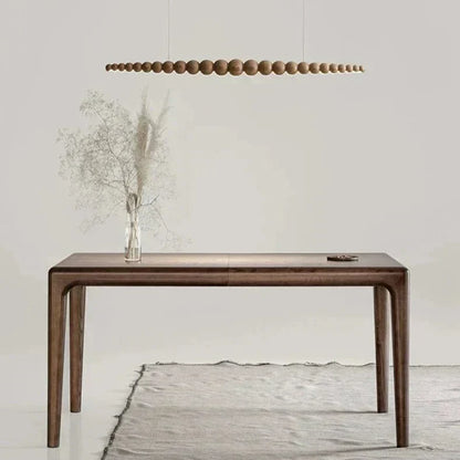 Rustic Wooden Bead Ceiling Light