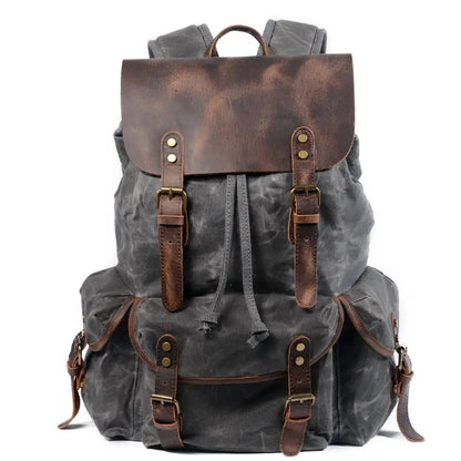 Durable Hiking Leather Backpack