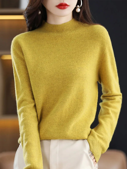 Soft Women's Merino Wool Crew Neck Sweater