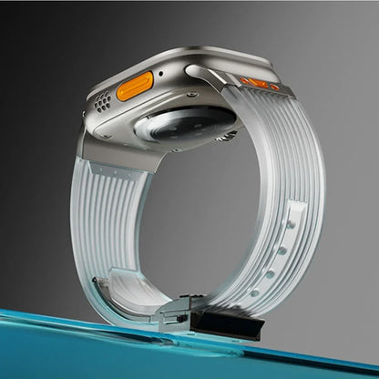 Soft Clear Apple Watch Silicone Strap Daily Wear