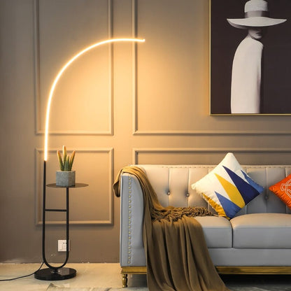 Elegant Floor Lamp with Stone Base - Lusomart