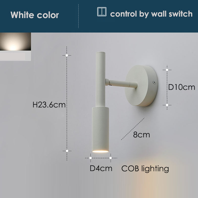 Flexible Black Adjustable Wall Reading Lamp