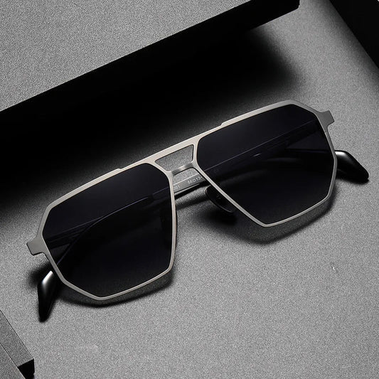 Premium Metal Pilot Sunglasses With Polarized Lenses - Lusomart